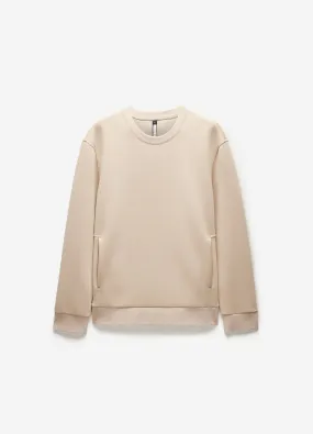 Pocketed Neoprene Sweatshirt Sand