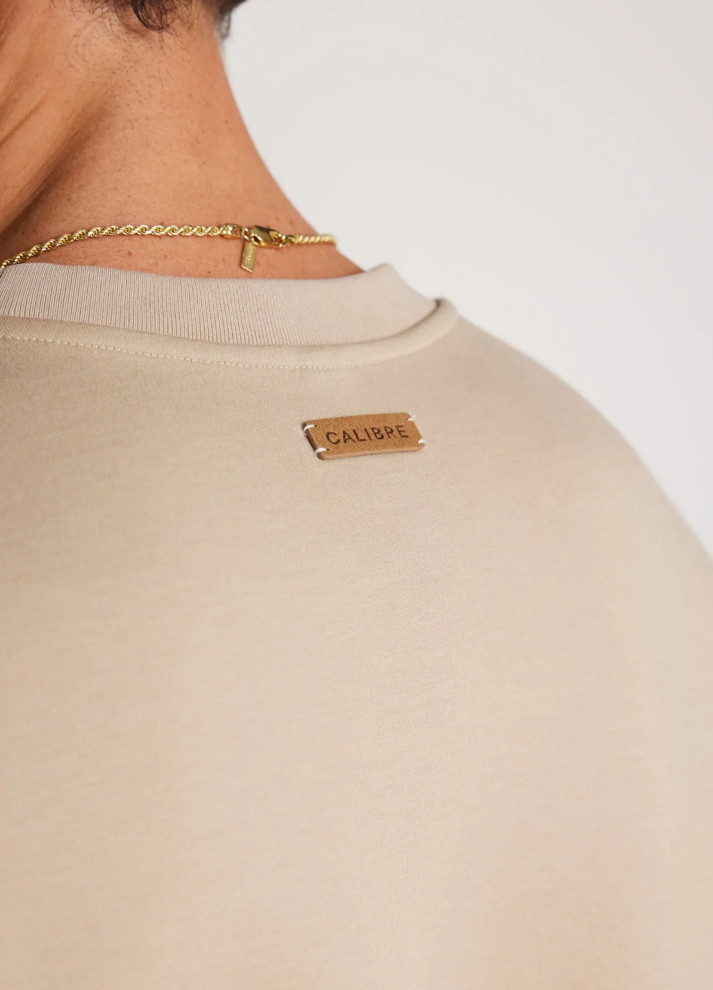 Pocketed Neoprene Sweatshirt Sand