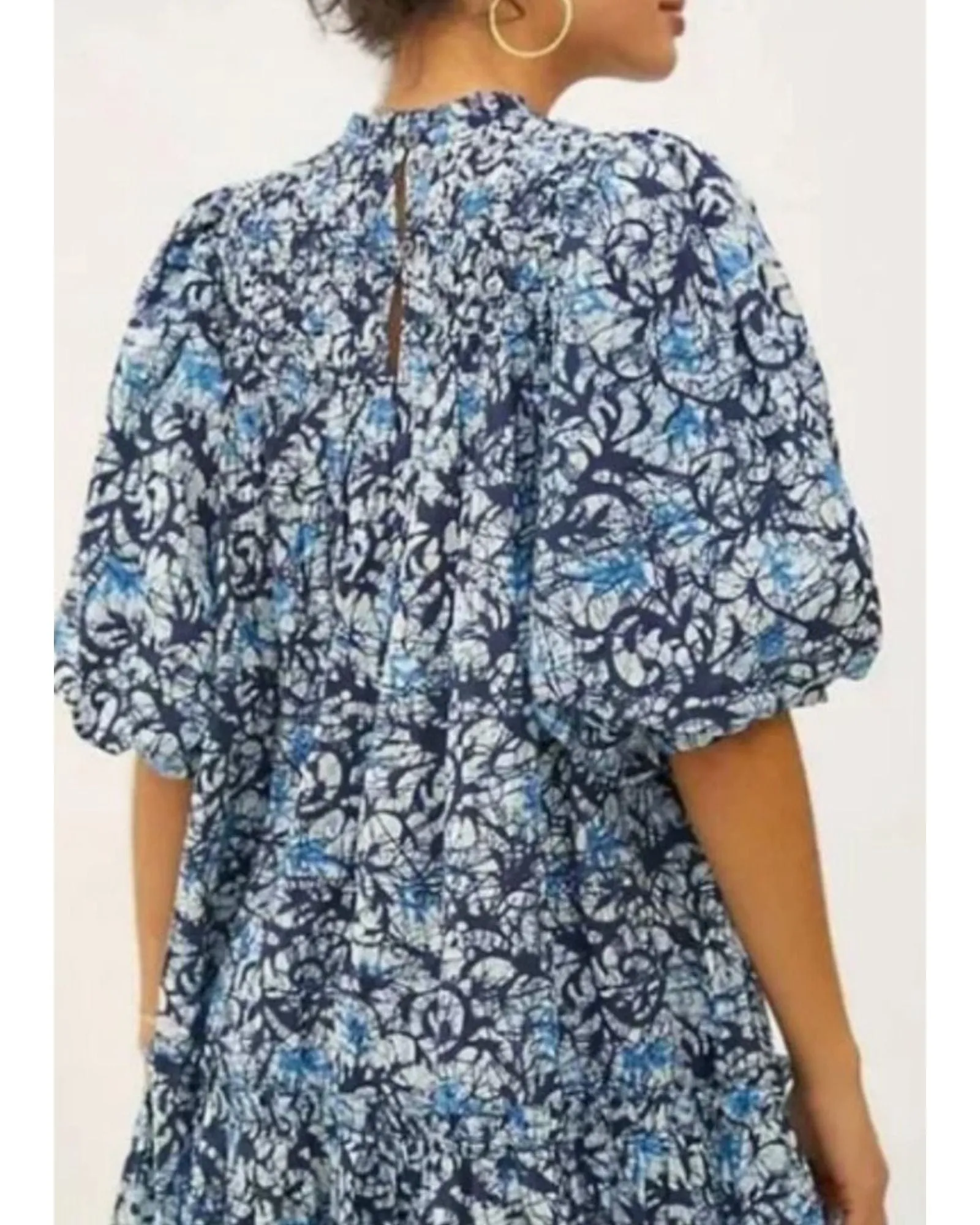 Printed High Neck Dress