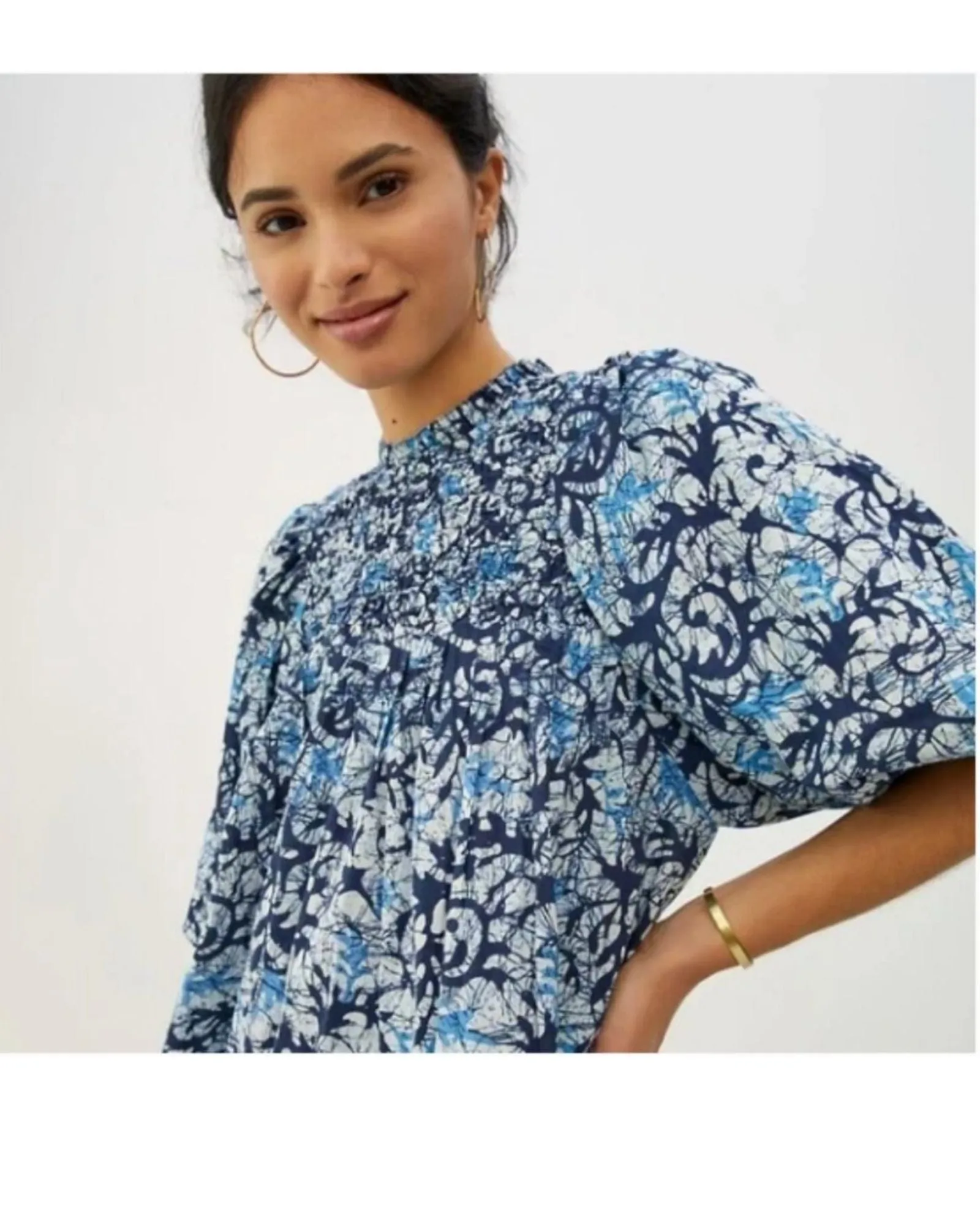 Printed High Neck Dress