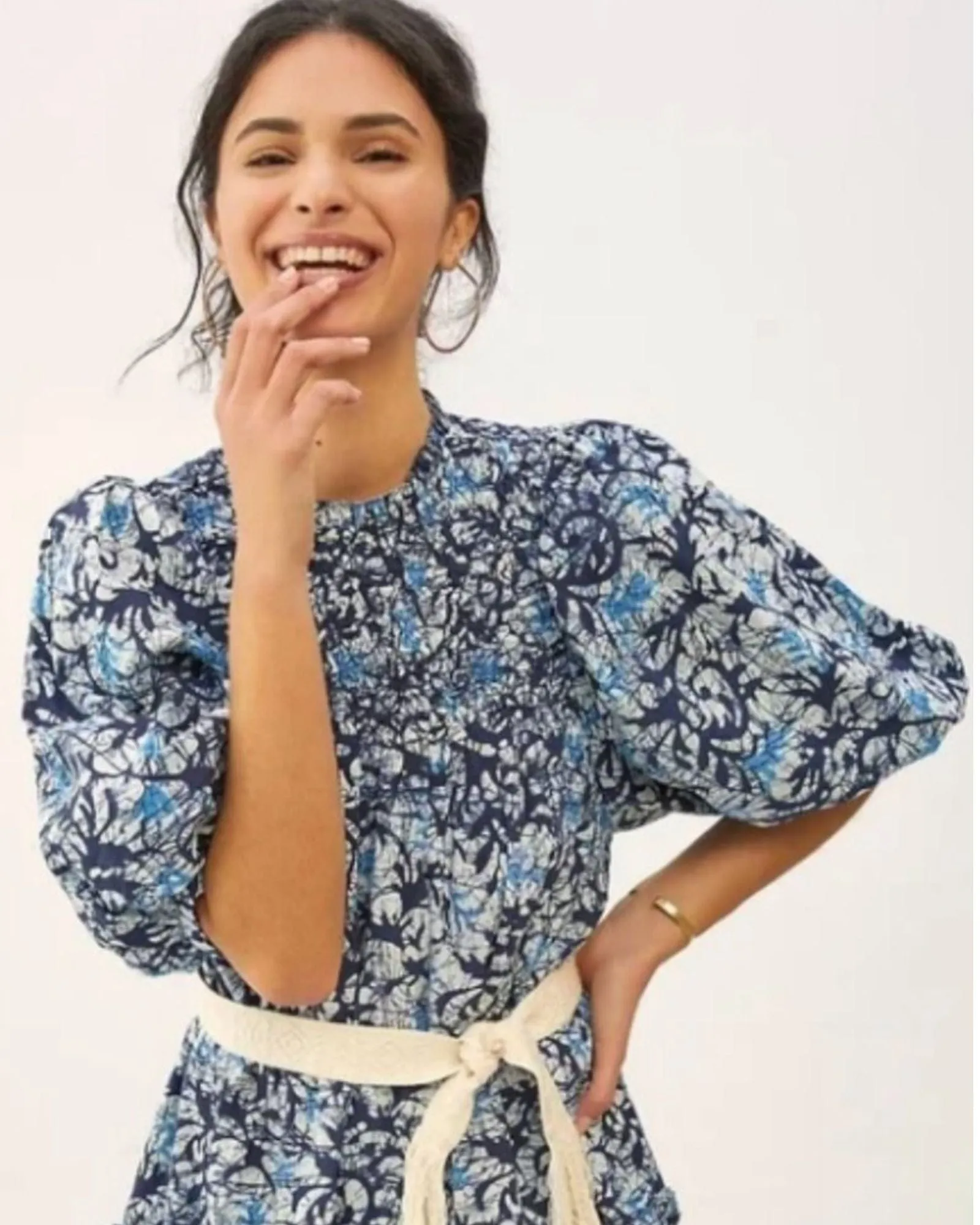 Printed High Neck Dress