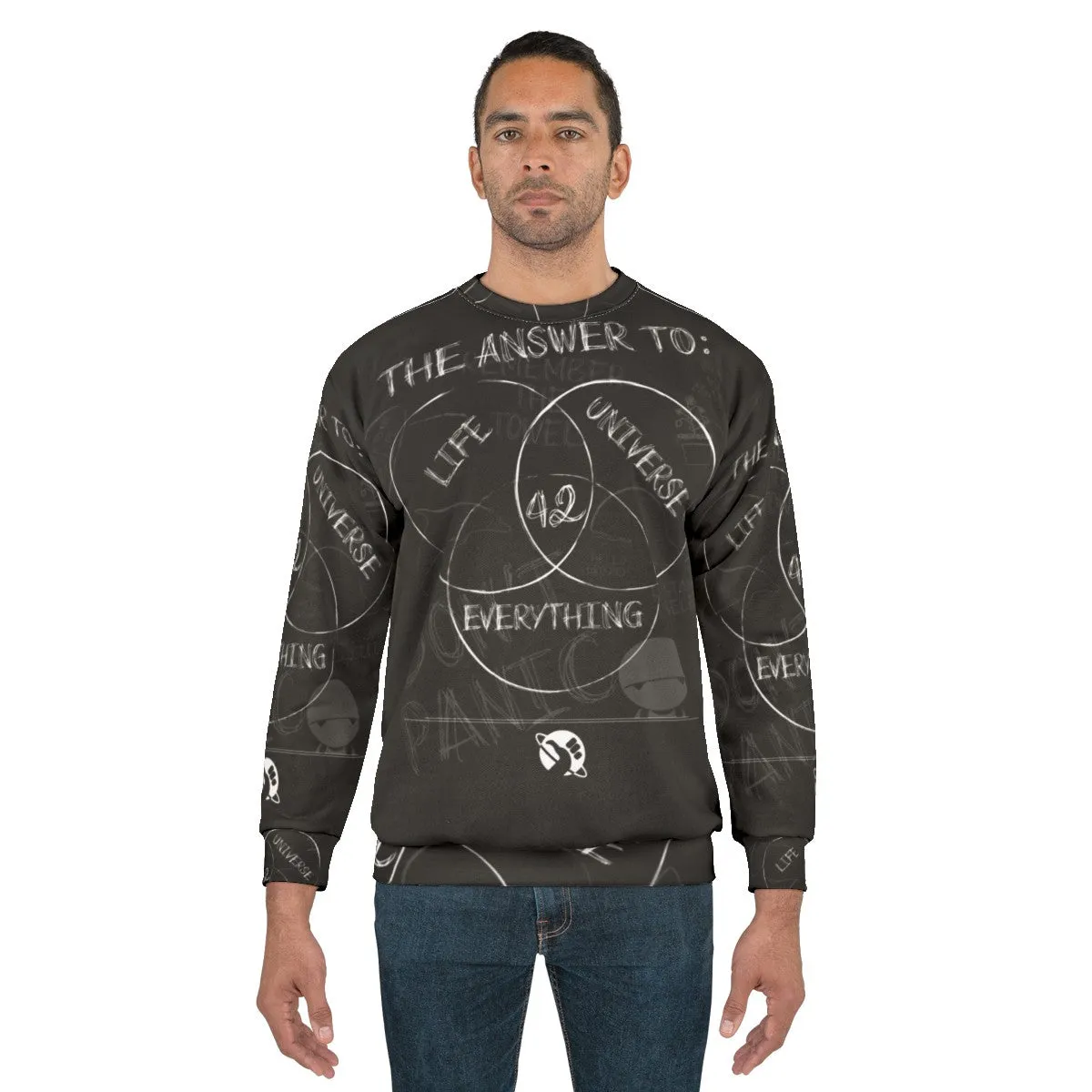 "The Answer Is" Ironic Hitchhikers Guide Sweatshirt