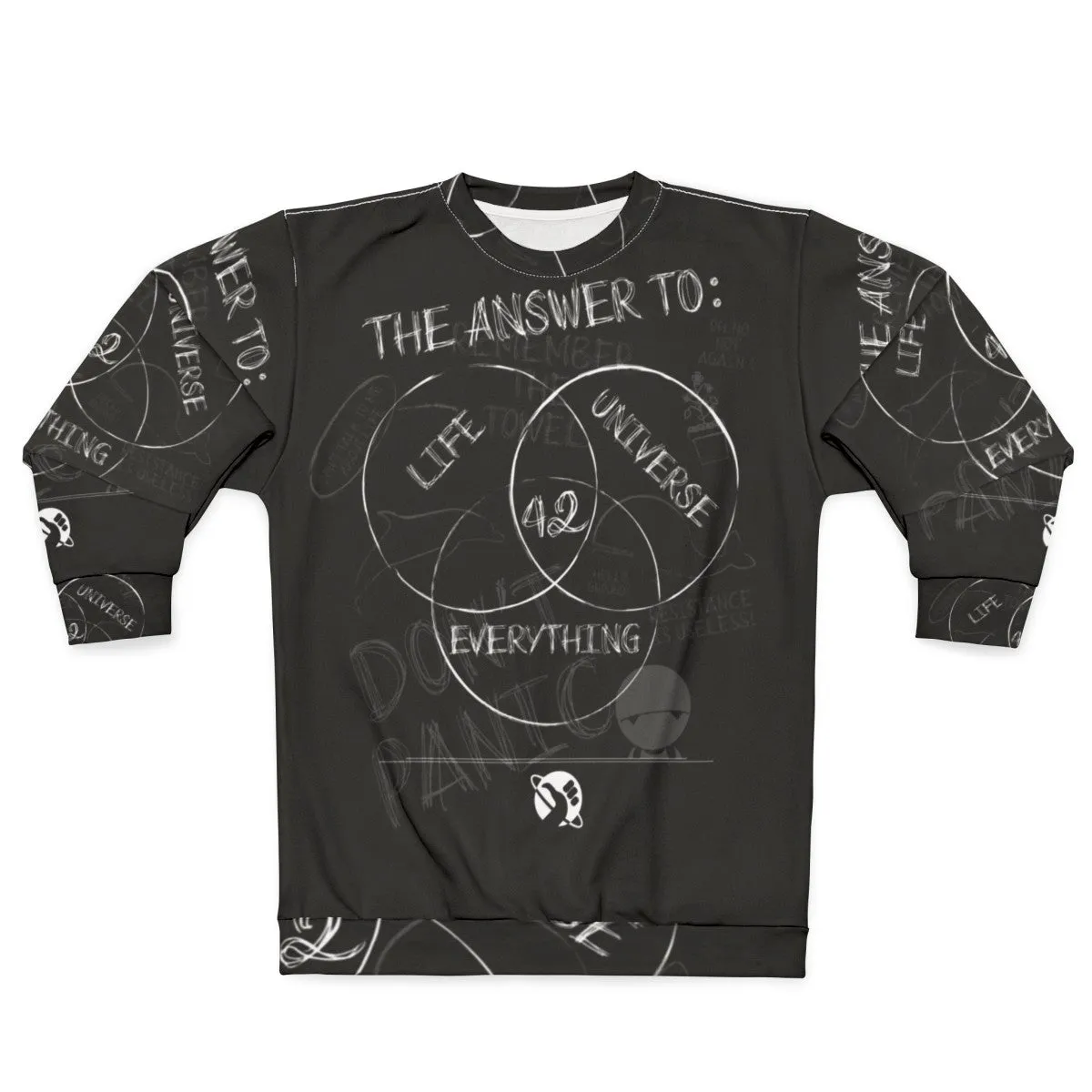 "The Answer Is" Ironic Hitchhikers Guide Sweatshirt