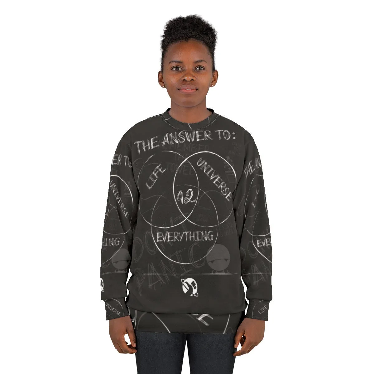"The Answer Is" Ironic Hitchhikers Guide Sweatshirt
