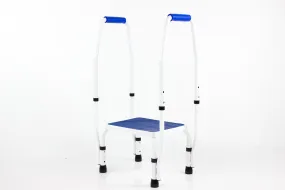 Reconditioned - AdjustaStep(tm) DoubleSafe Deluxe Step Stool with Dual Handrail