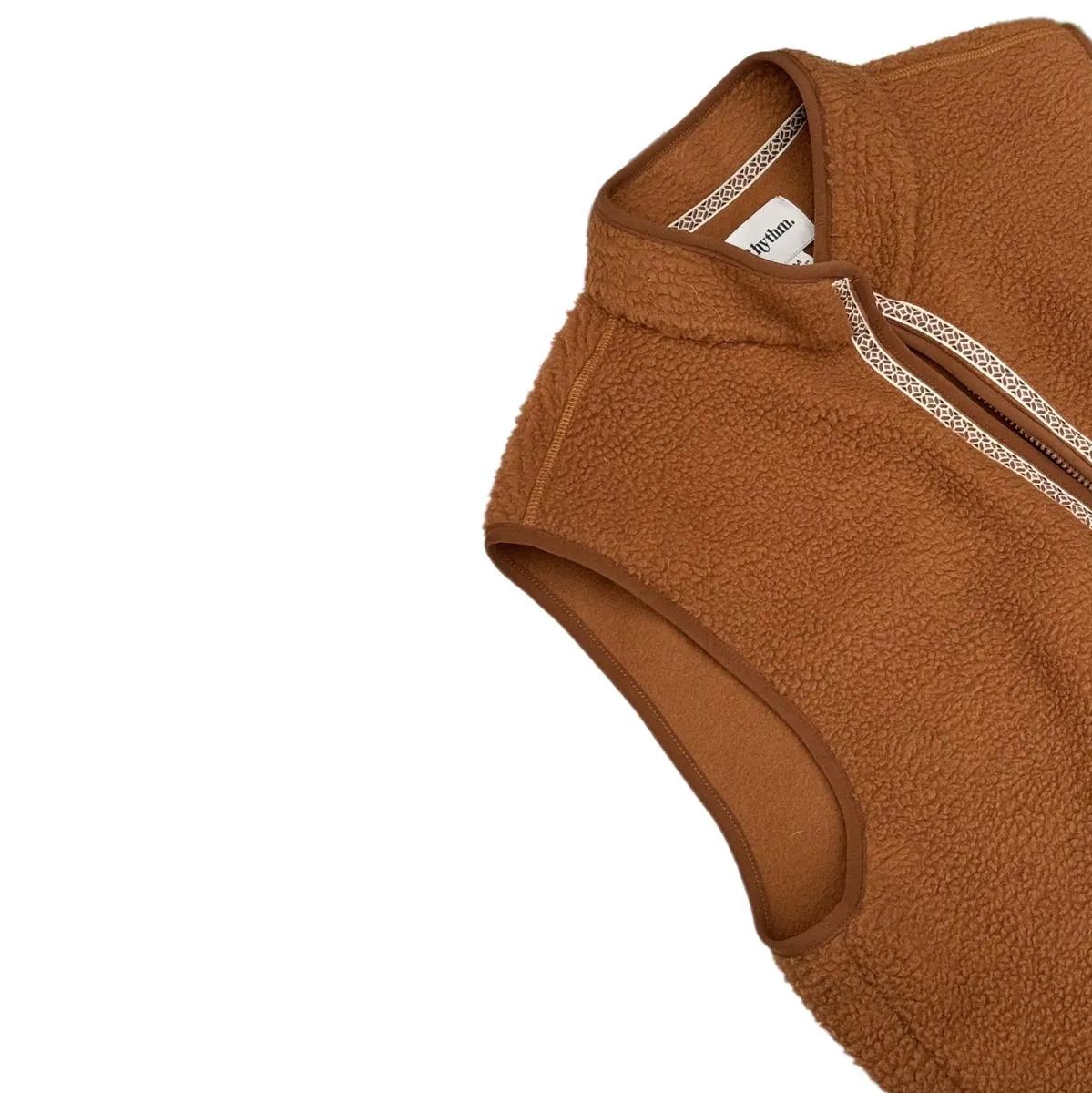 Rhythm Marco Sherpa Vest - Tobacco