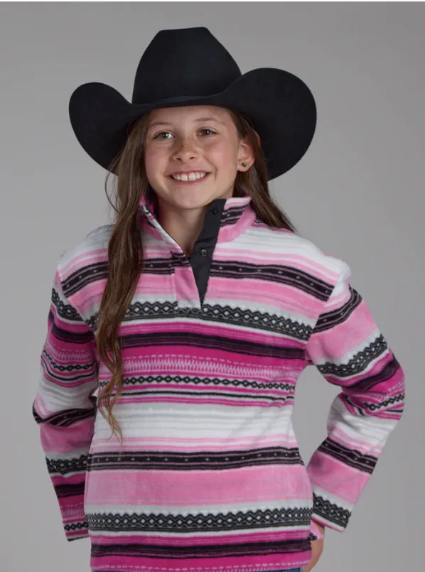 Roper Girl's Polar Fleece Print Jumper