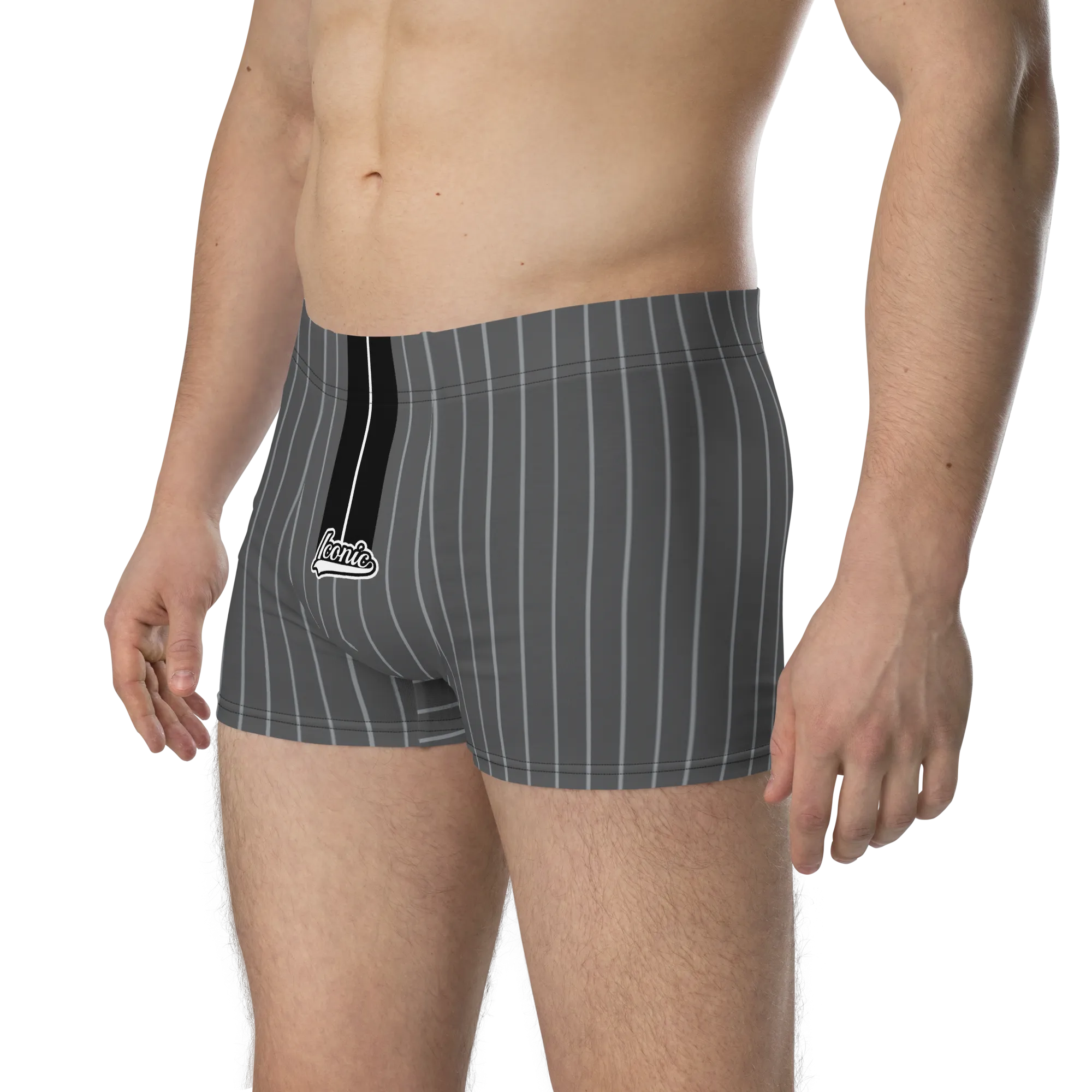 ROYAL Team Iconic. Athletix Boi Briefs Pinstripe 50 Shades Deep Dusk and Cool Grey
