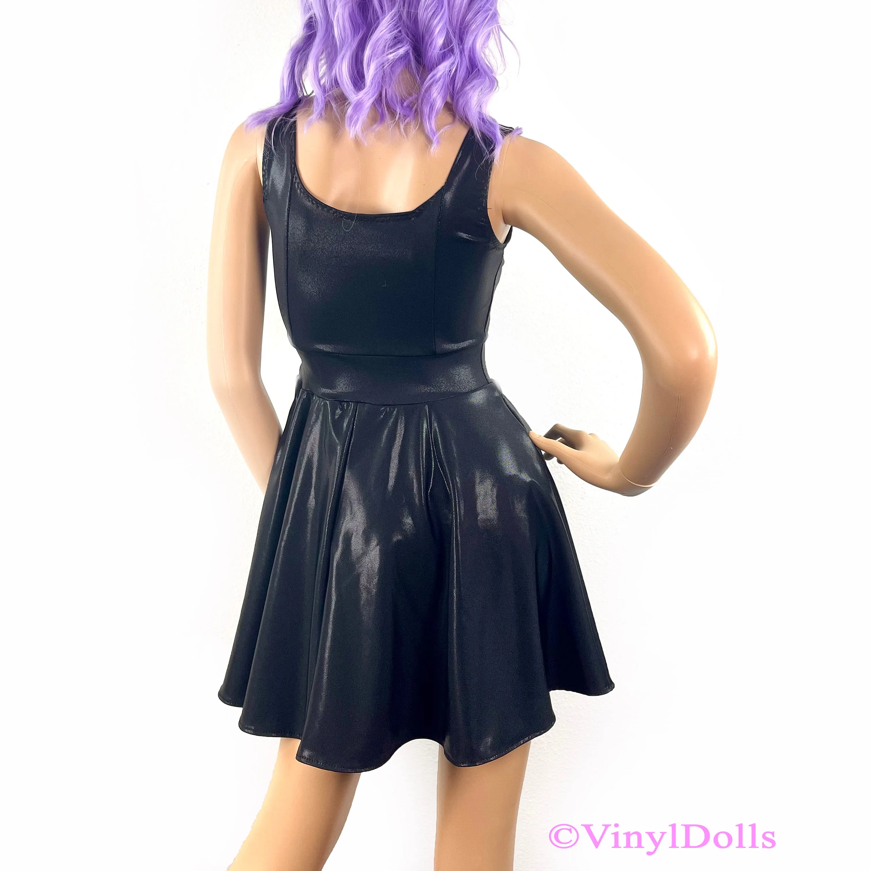 Shiny Black Dress