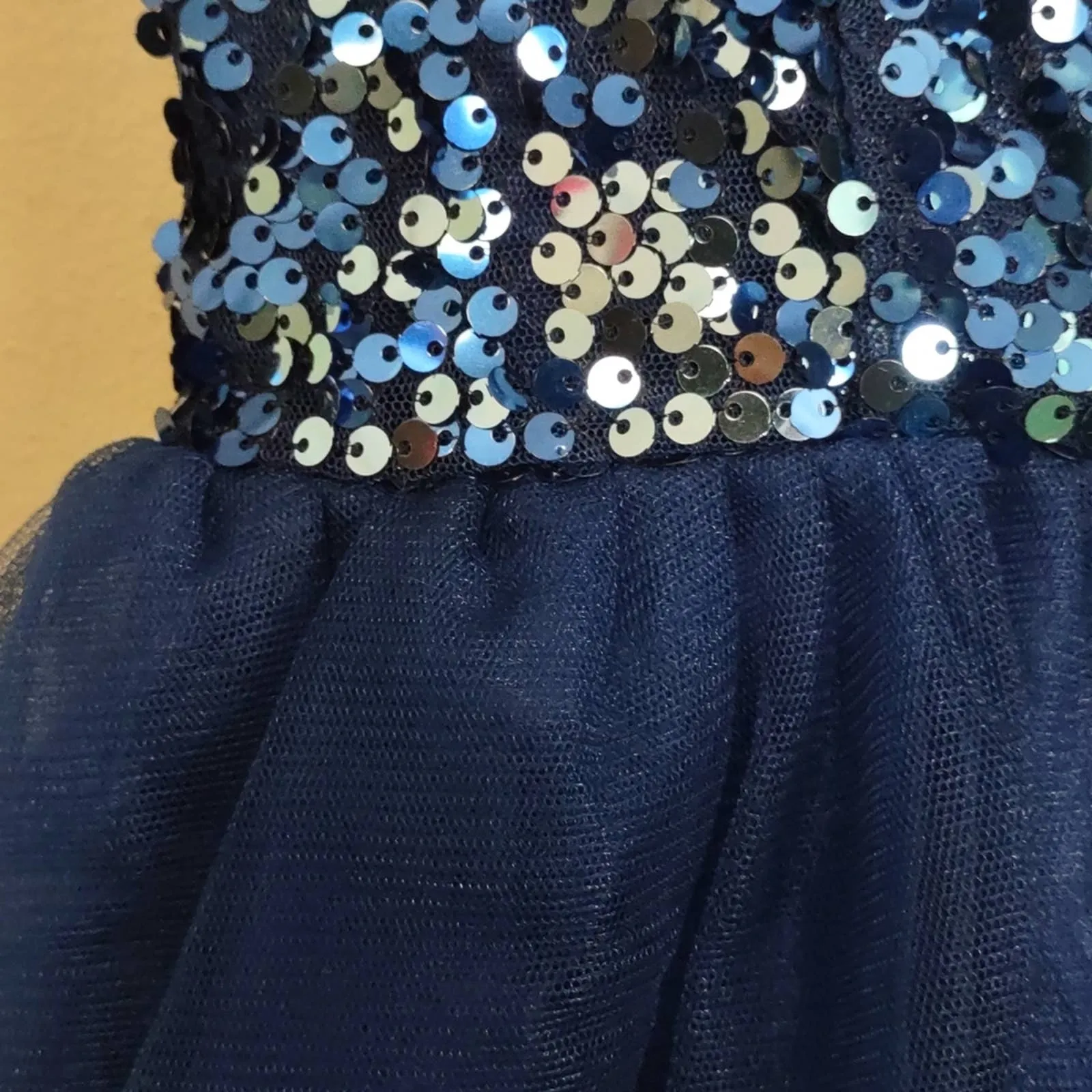 Short Tullle Sequins Homecoming Dress Sarah Bridal Navy