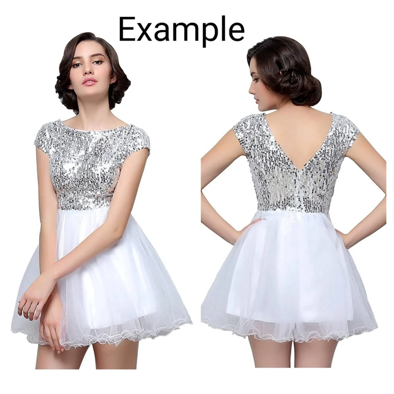 Short Tullle Sequins Homecoming Dress Sarah Bridal Navy