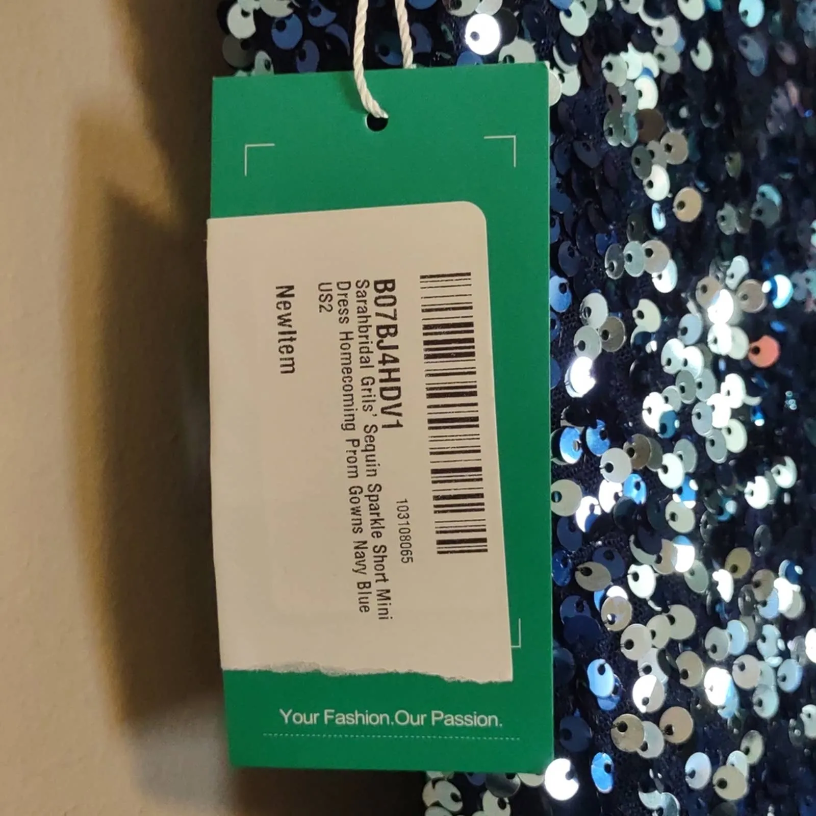 Short Tullle Sequins Homecoming Dress Sarah Bridal Navy
