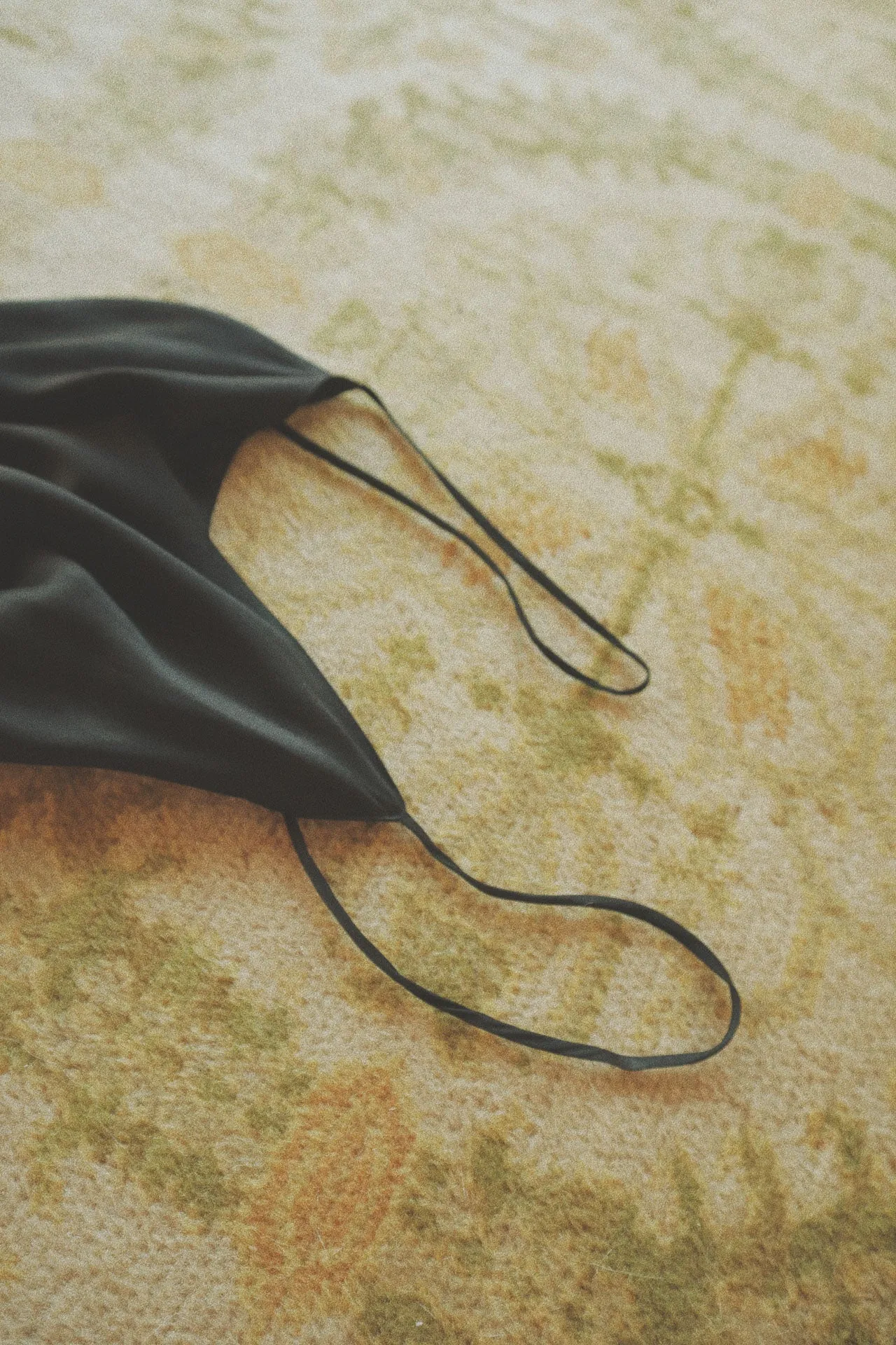Silk Slip Dress, Black