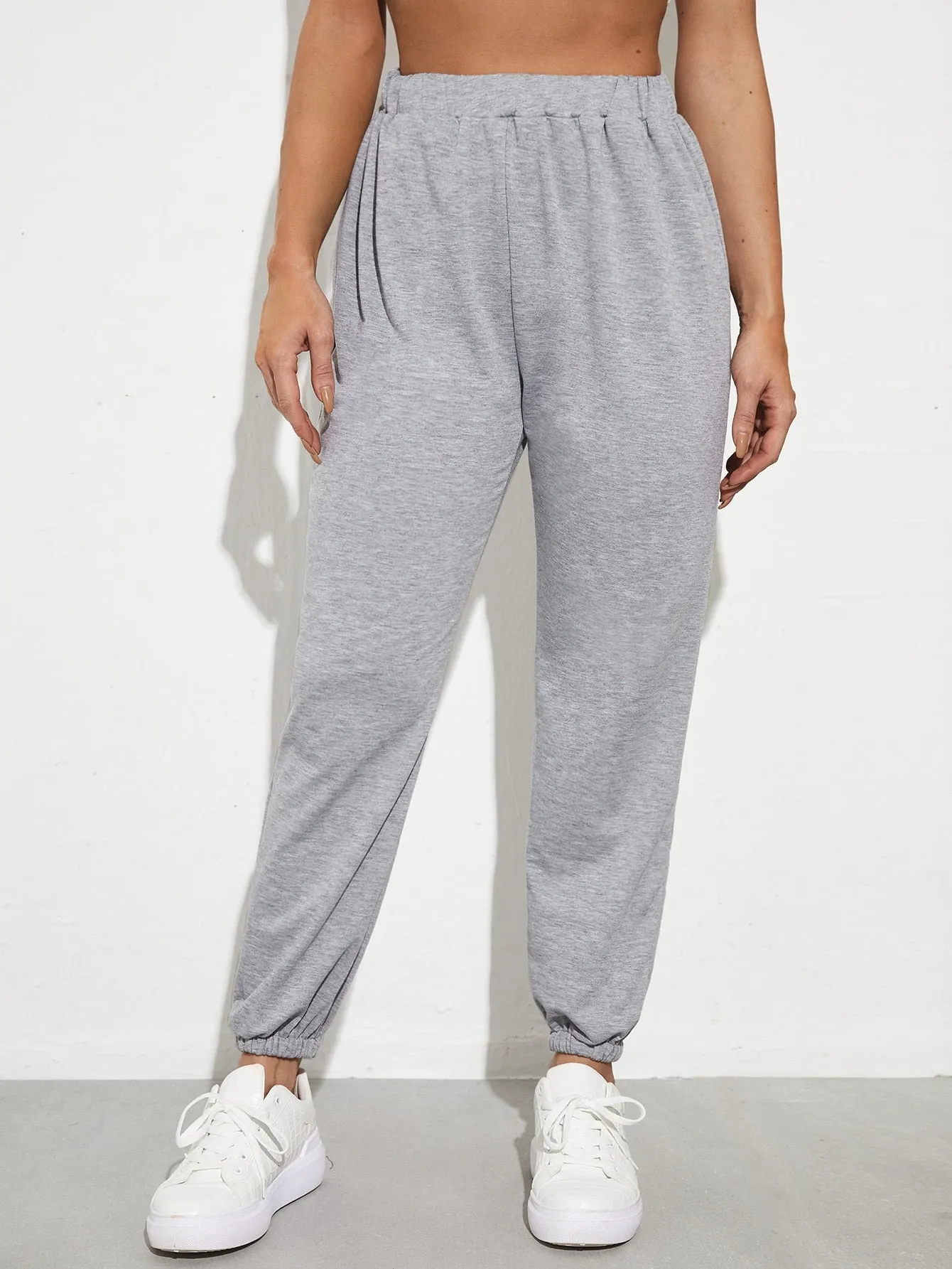 Slogan High Waist Long Women Sweatpants