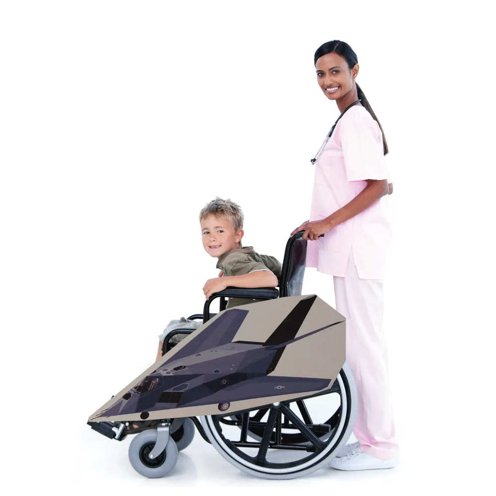 Stealth Fighter Jet Wheelchair Costume Child's