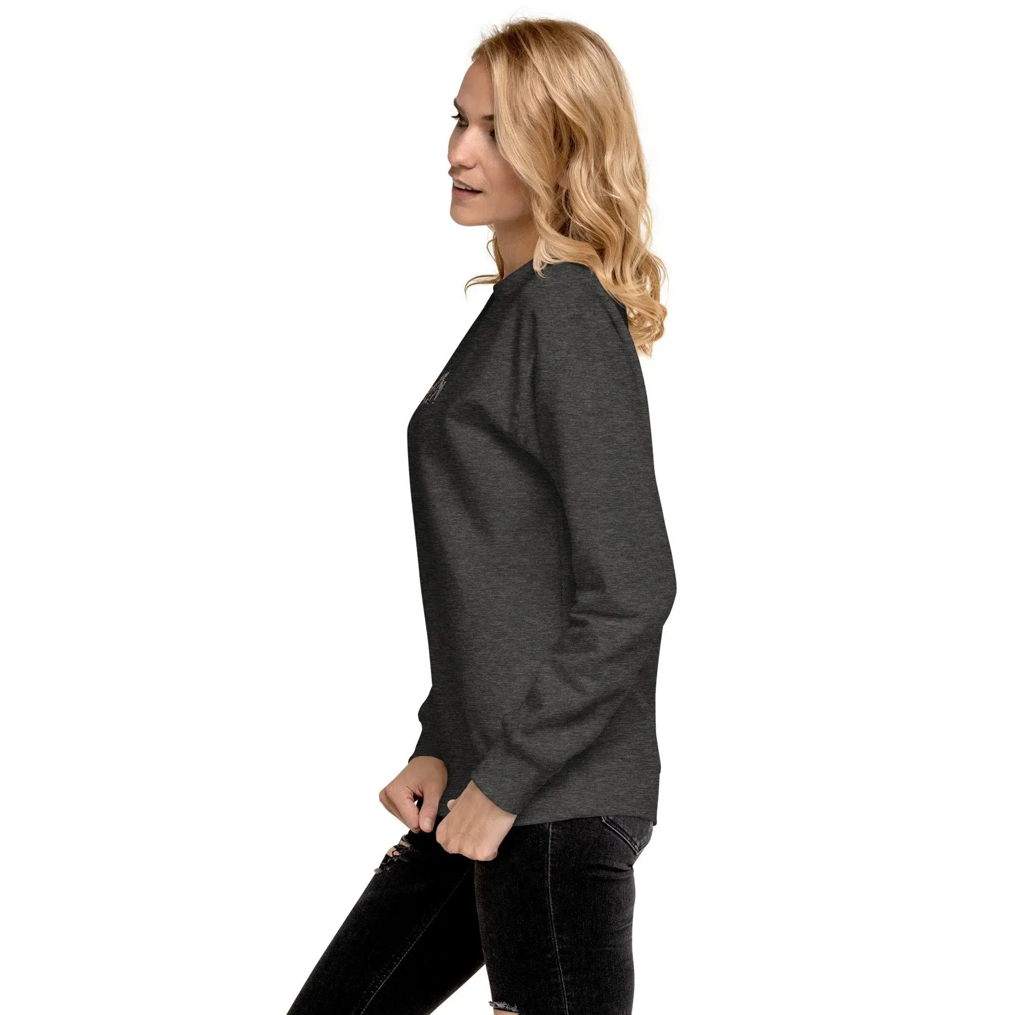 Swedish Gray Dala Horse Sweatshirt - Embroidered