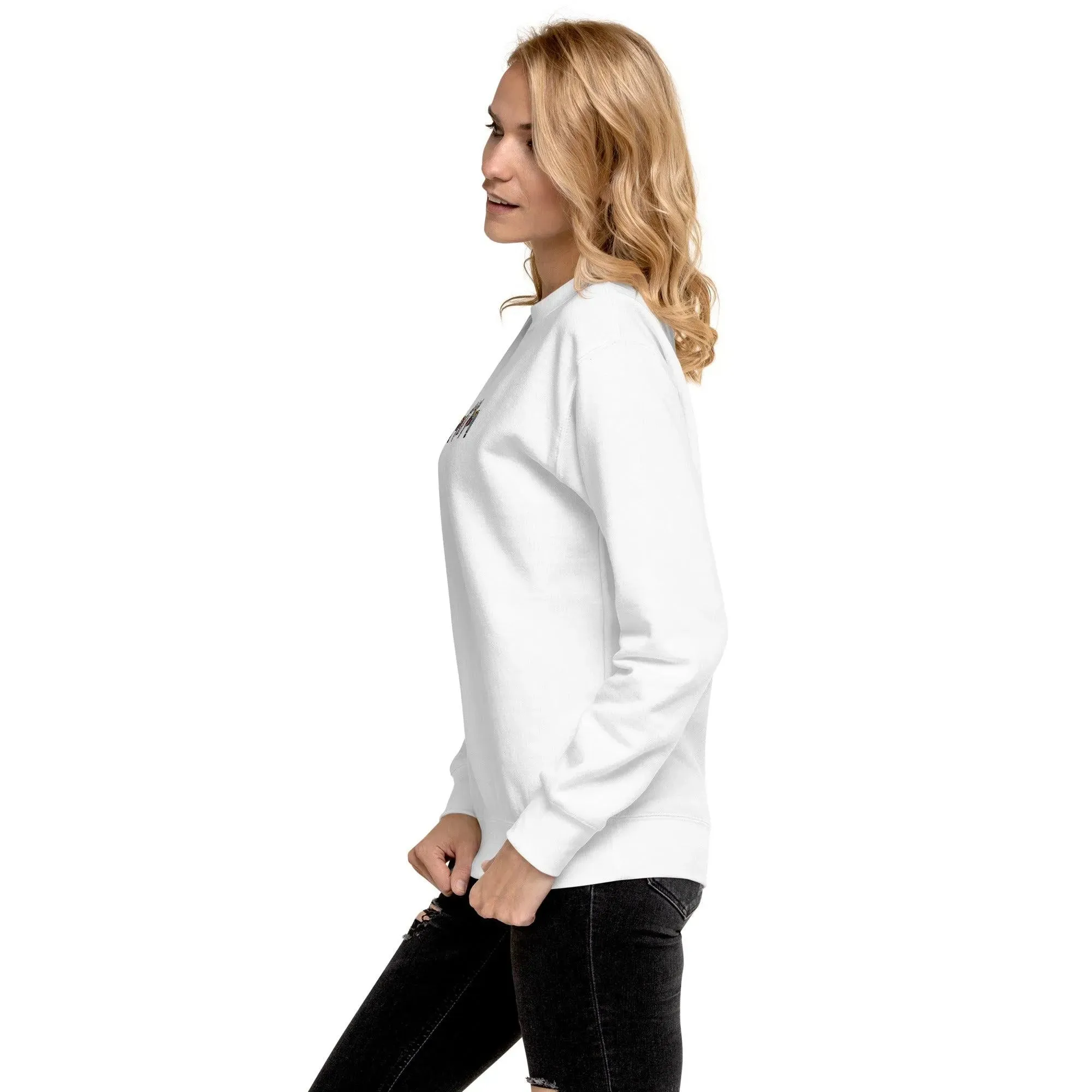 Swedish Gray Dala Horse Sweatshirt - Embroidered