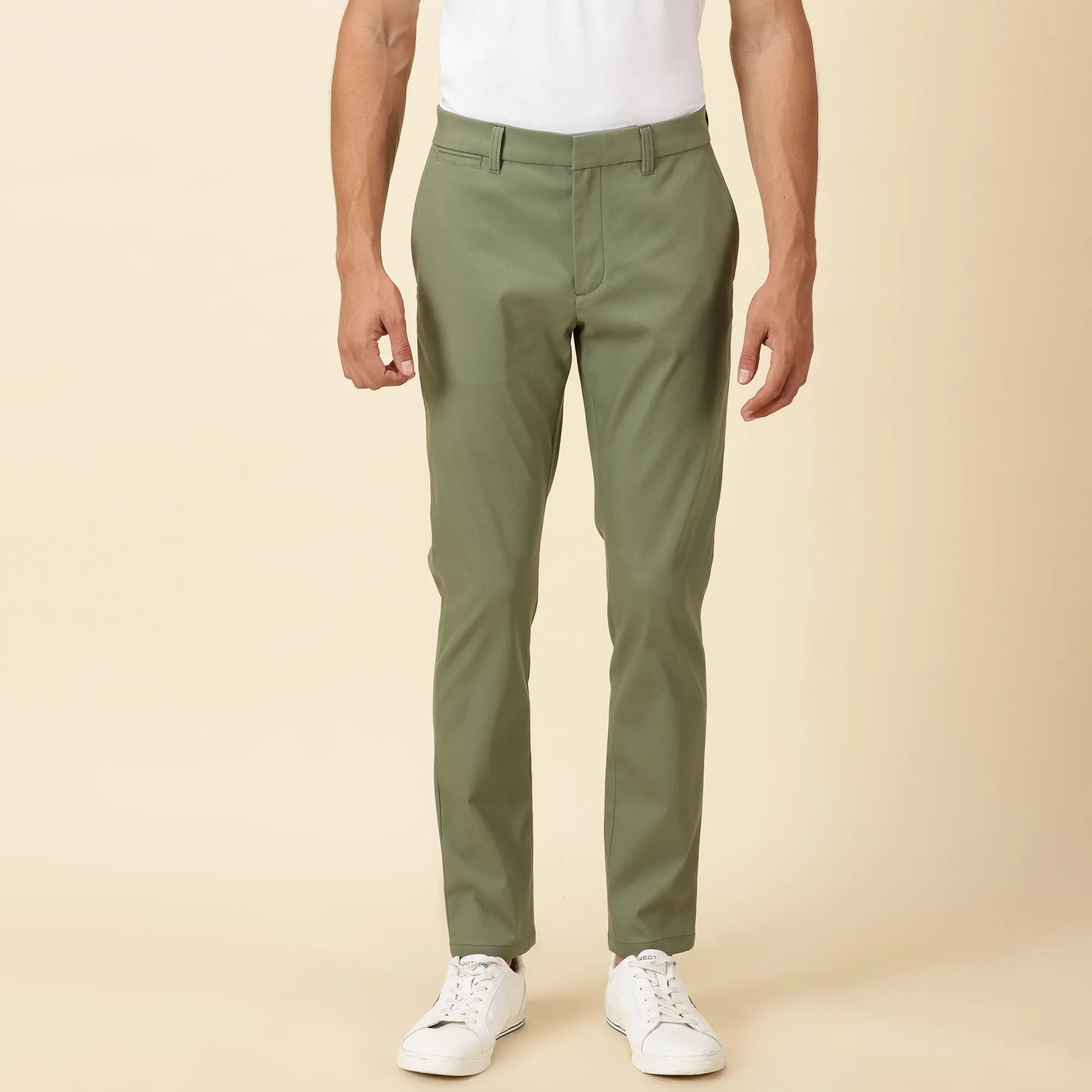 Tapered Fit Luxe Chinos - Olivine Green