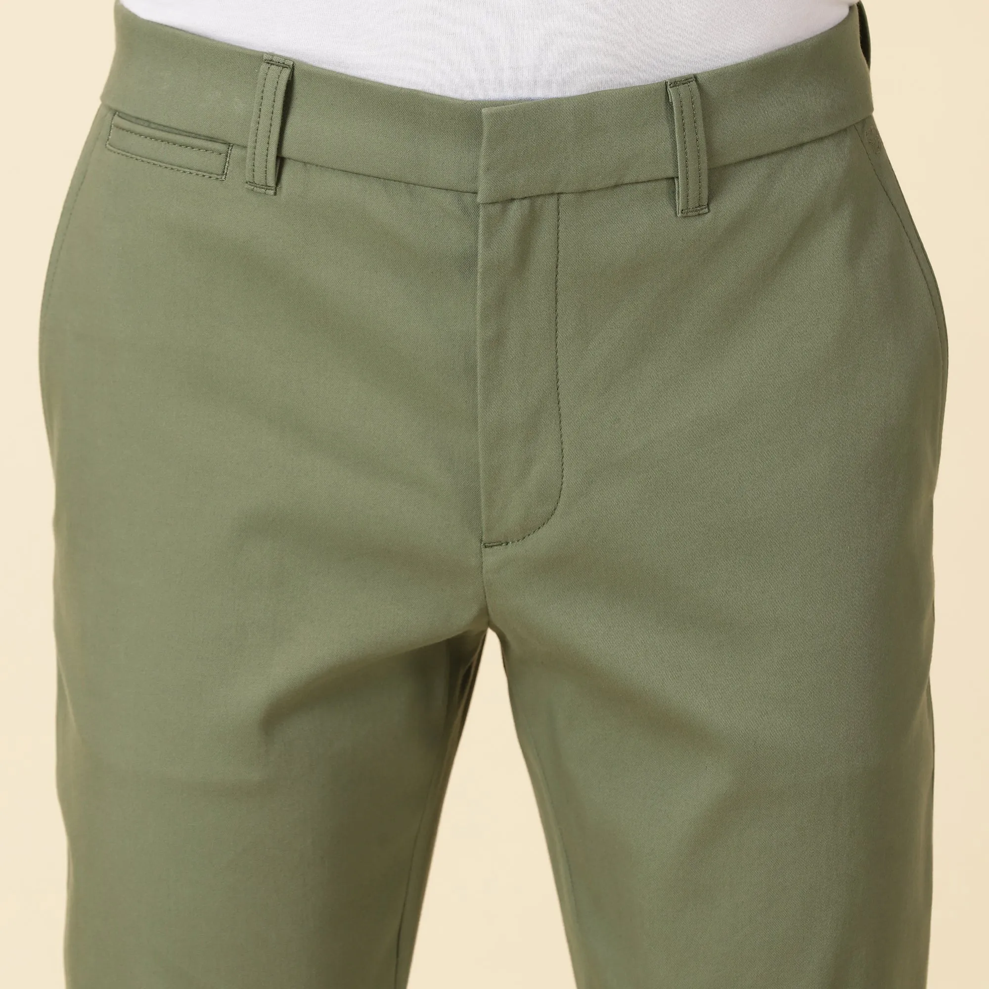 Tapered Fit Luxe Chinos - Olivine Green