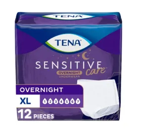Tena Sensitive Care Overnight Underwear - 12ct/4pk