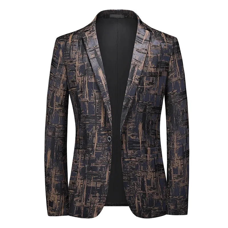 The Frontman’s Armor – Men’s Slim Fit Rockstar Blazer | High-Voltage Stagewear