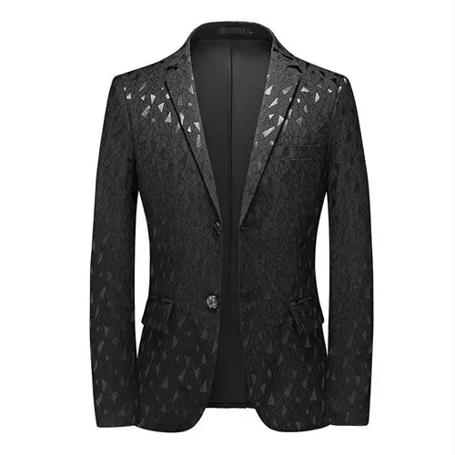 The Frontman’s Armor – Men’s Slim Fit Rockstar Blazer | High-Voltage Stagewear