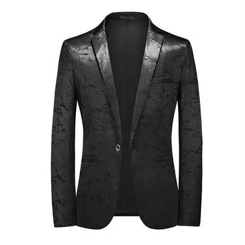 The Frontman’s Armor – Men’s Slim Fit Rockstar Blazer | High-Voltage Stagewear