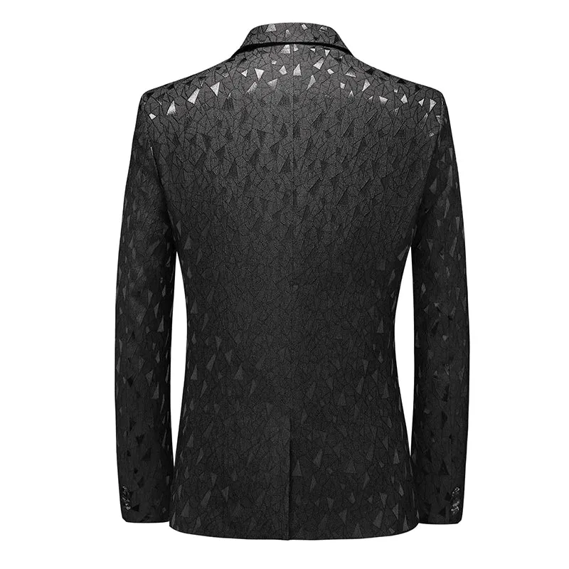 The Frontman’s Armor – Men’s Slim Fit Rockstar Blazer | High-Voltage Stagewear