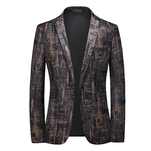 The Frontman’s Armor – Men’s Slim Fit Rockstar Blazer | High-Voltage Stagewear