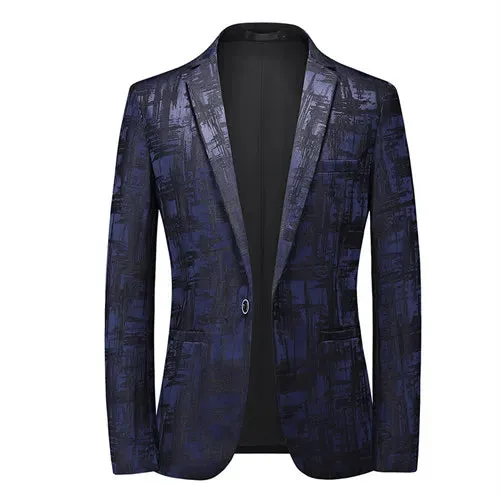 The Frontman’s Armor – Men’s Slim Fit Rockstar Blazer | High-Voltage Stagewear