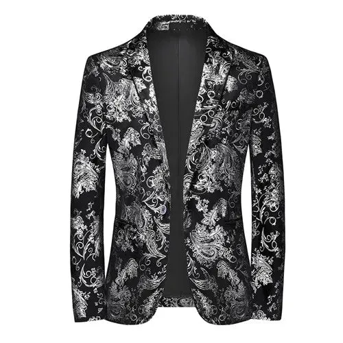 The Frontman’s Armor – Men’s Slim Fit Rockstar Blazer | High-Voltage Stagewear