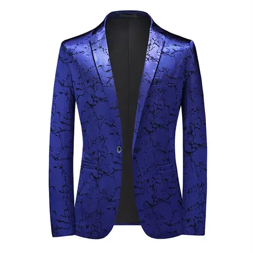 The Frontman’s Armor – Men’s Slim Fit Rockstar Blazer | High-Voltage Stagewear