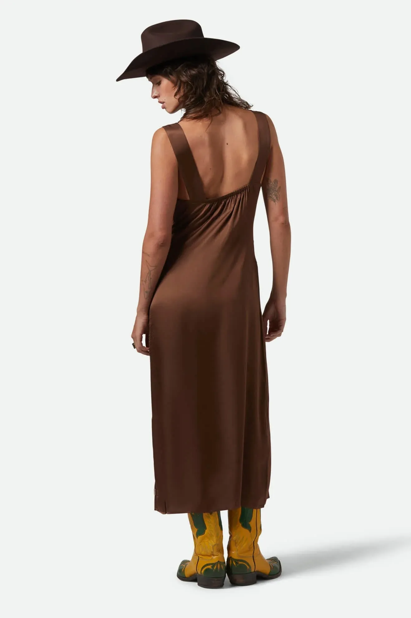 The Ridge Slip Dress in Pinecone Brown