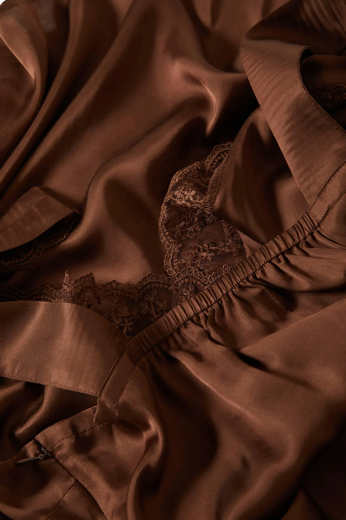 The Ridge Slip Dress in Pinecone Brown