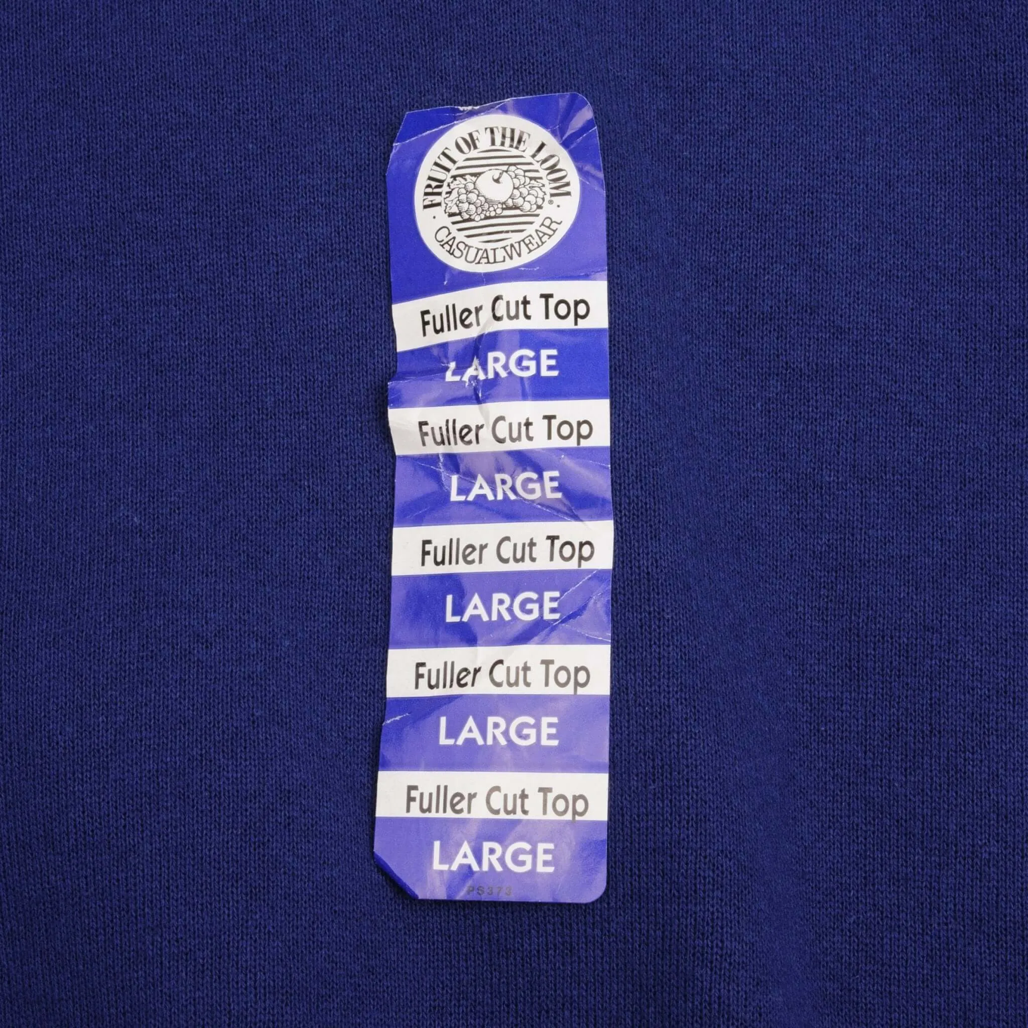 VINTAGE FRUIT OF THE LOOM BLANK BLUE CREWNECK SWEATSHIRT 1992 LARGE DEADSTOCK