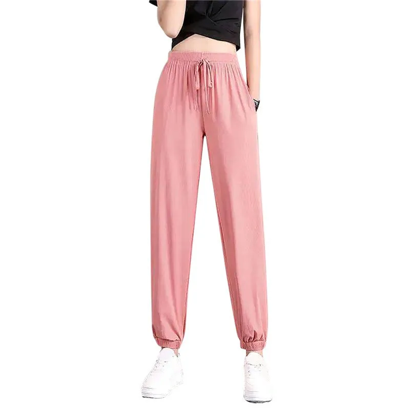 Women's Loose Wide Leg Bunched Feet Sweatpants