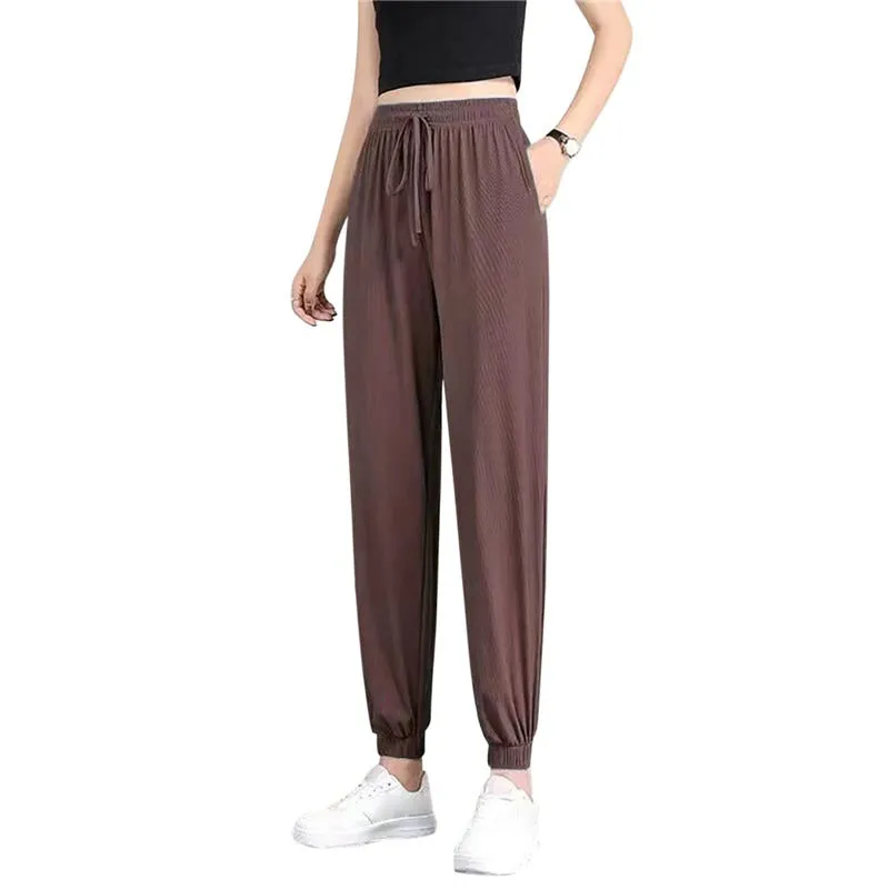 Women's Loose Wide Leg Bunched Feet Sweatpants