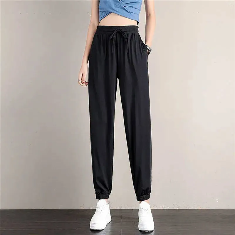 Women's Loose Wide Leg Bunched Feet Sweatpants