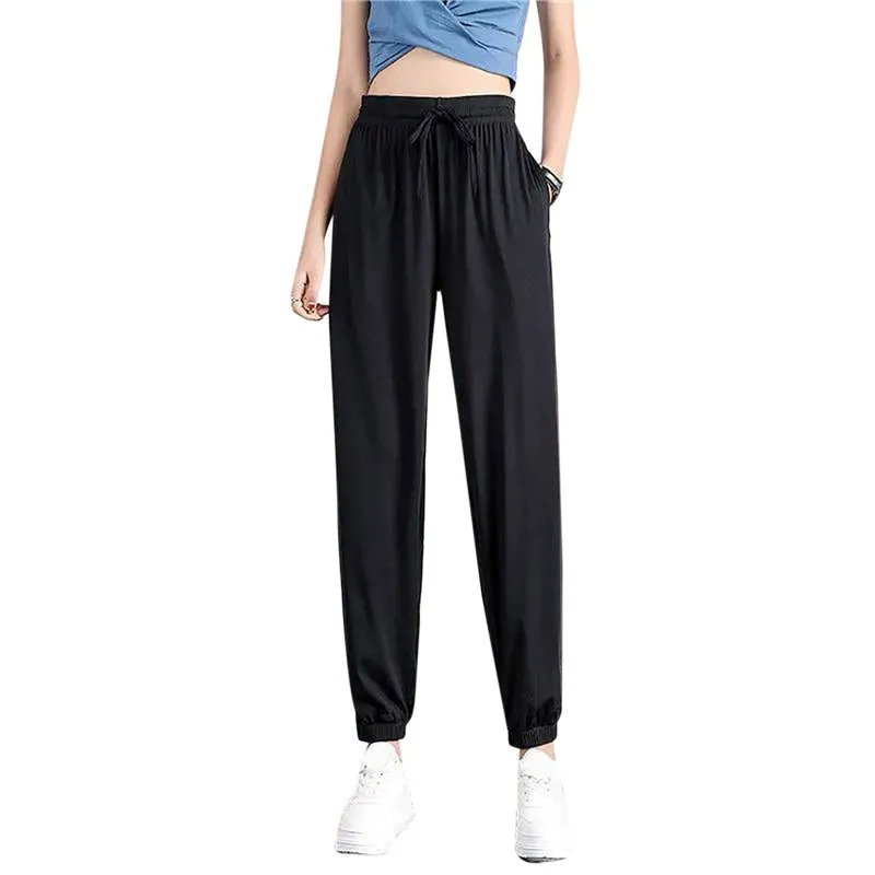 Women's Loose Wide Leg Bunched Feet Sweatpants