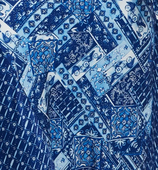 Women's Midi Asymmetric Scarf Print Skirt in Colorful Design with Regular Fit - Liquorish