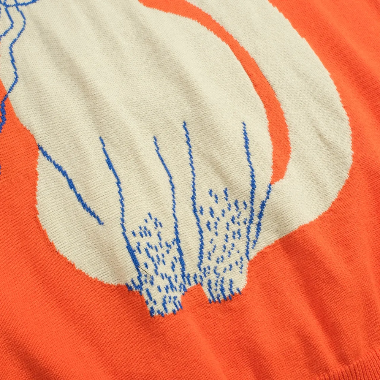 Women's orange vintage cat knitwear