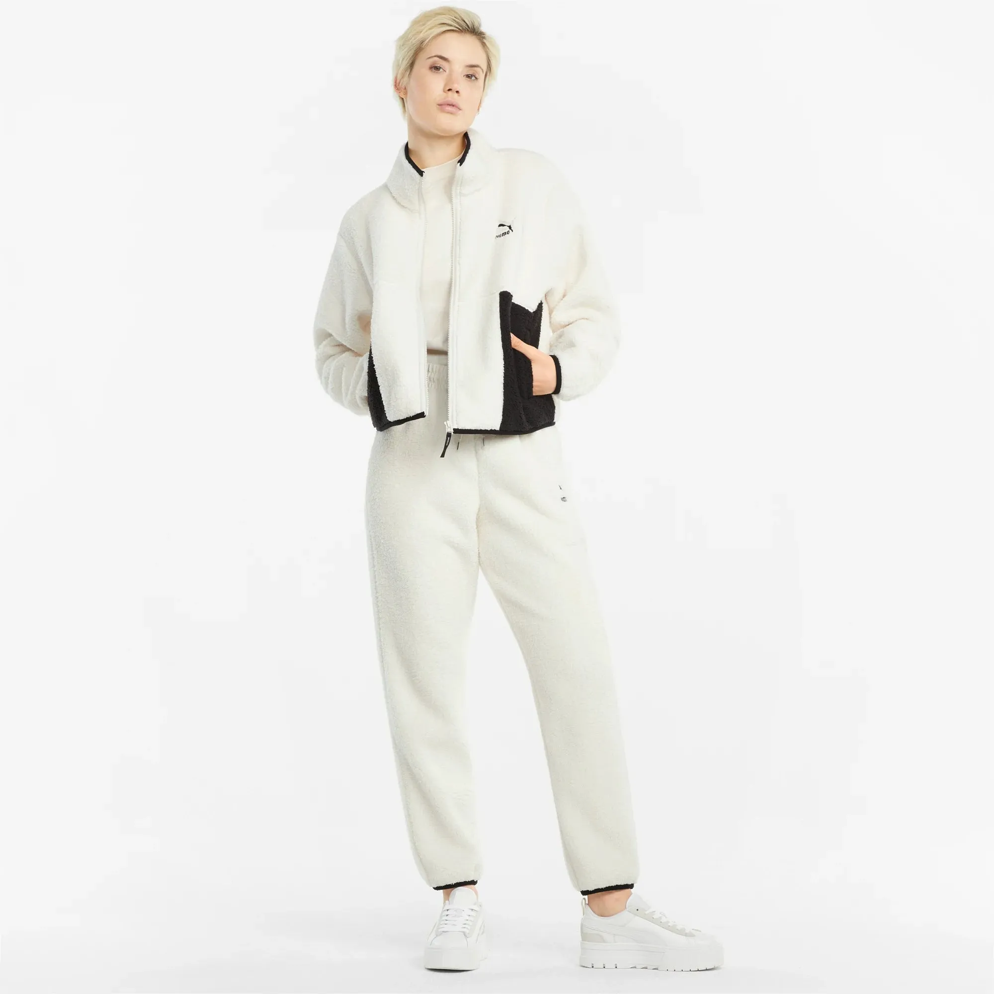 Women's PUMA CLSX Sherpa Track Jacket