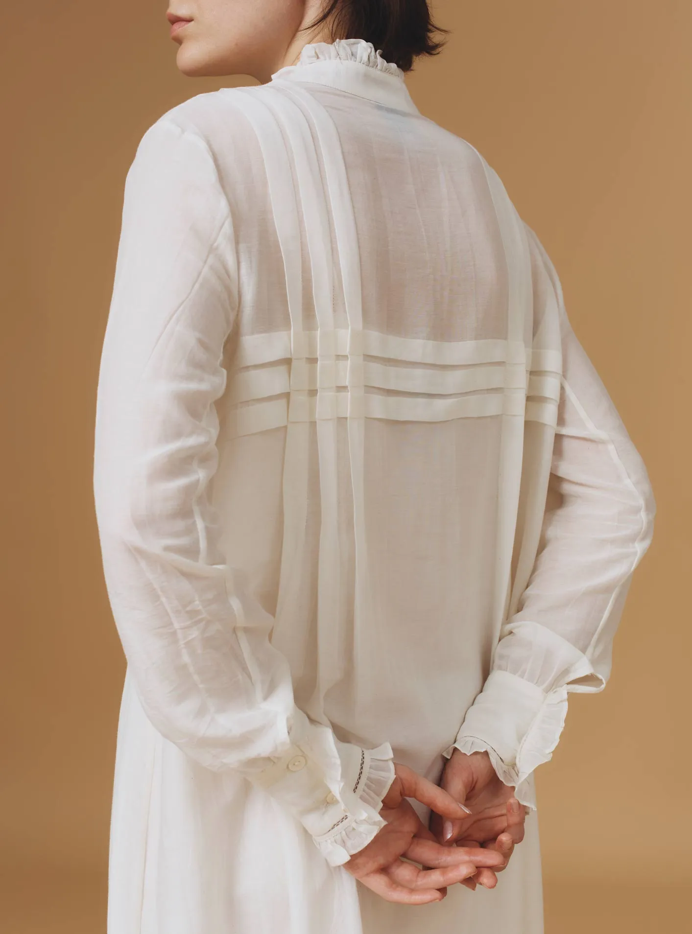 Zita dress - Optical Pleats - Off White
