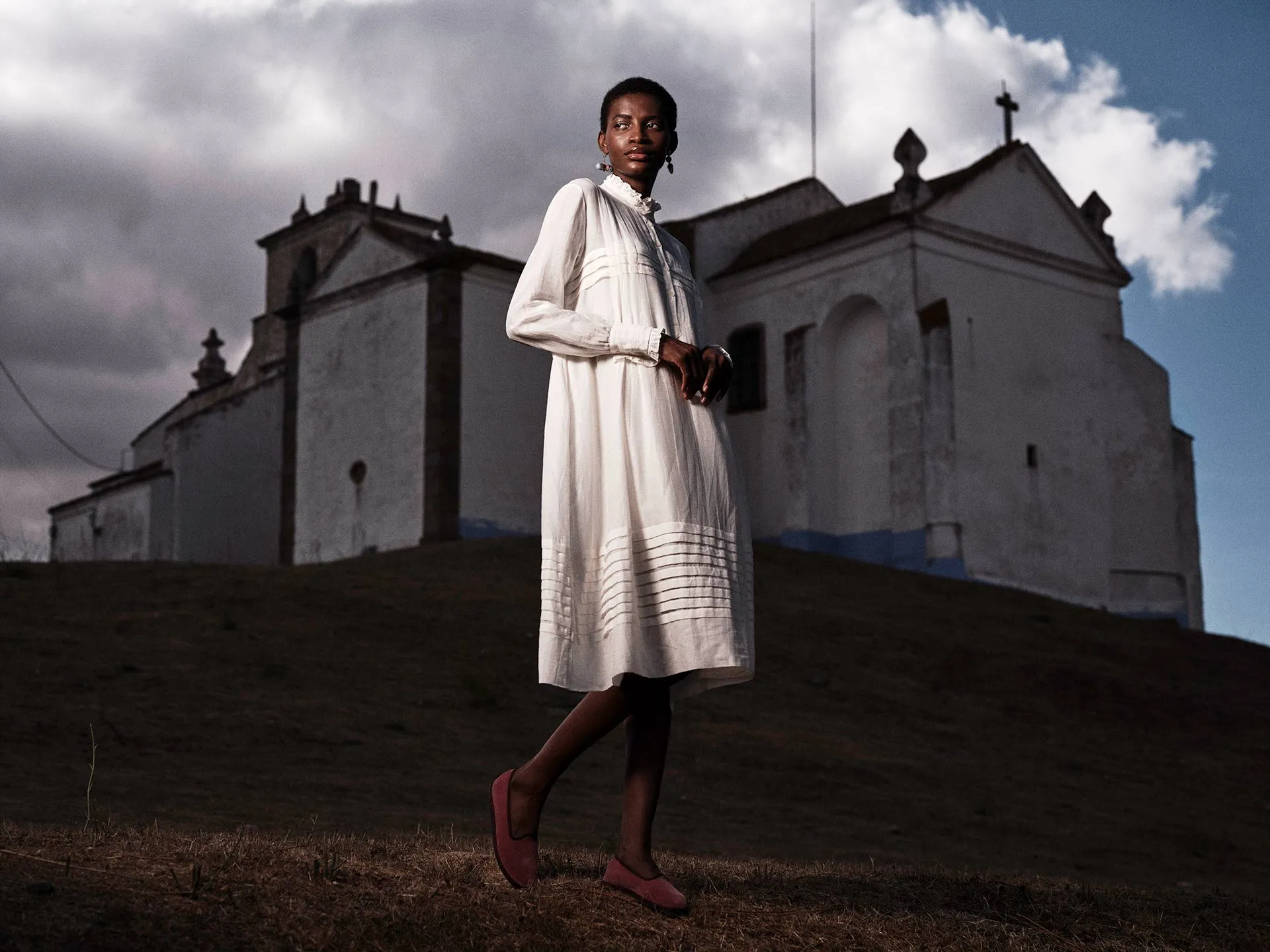 Zita dress - Optical Pleats - Off White