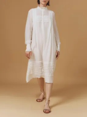 Zita dress - Optical Pleats - Off White
